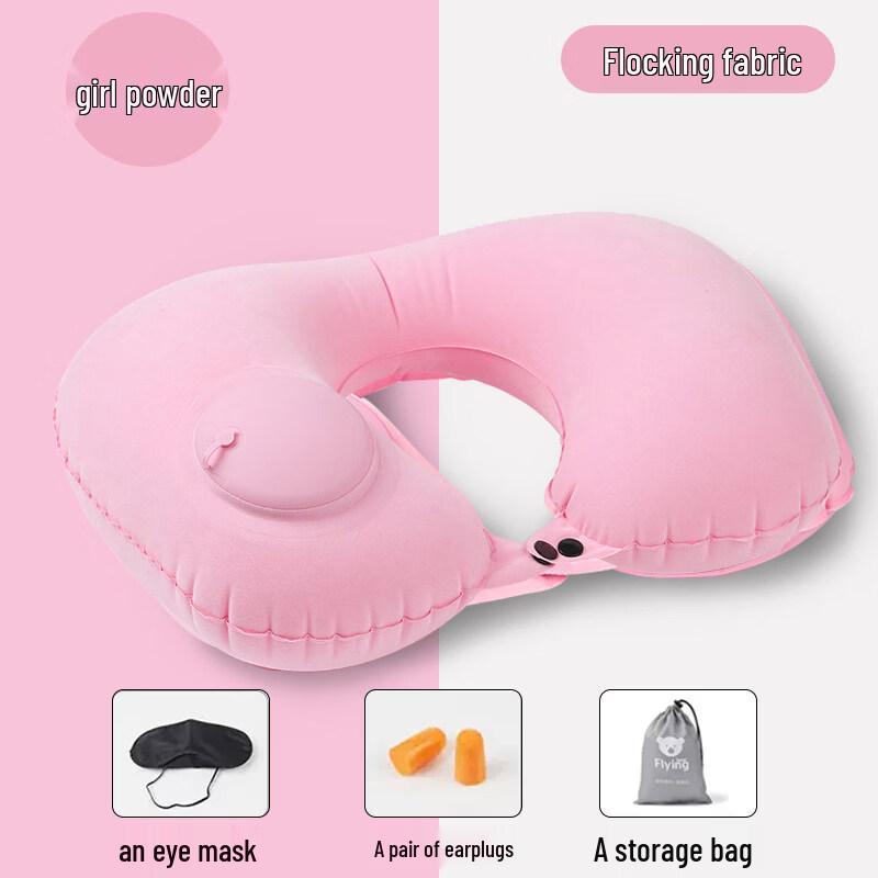 KASHICONG Press-Inflate U-Neck Travel Pillow