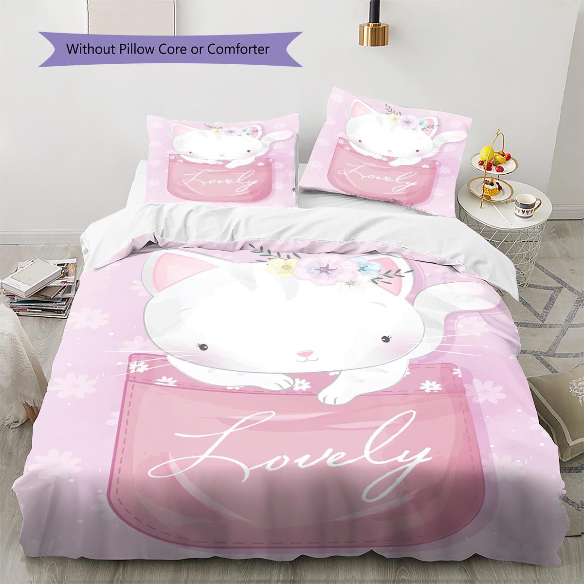 

Дитячий Плед-Ковдра Комплект Постільної Білизни Зворотний Бік Наволочка Домашній Декор Подарунок на День Народження (1 * підковдра + 2 * наволочка, без наповнювача) 135x200cm