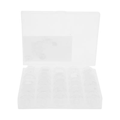 25pcs Plastic Bobbins Sewing Machine Stitching Accessories with A Storage Box for Craft Enthusiasts Tailor