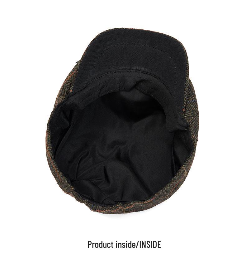 Men's Retro Octagonal Wool Felt Beret - Warm Autumn/Winter Painter-style Flat Newsboy Cap