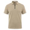 Men Vertical Cable Knit Half Zip Polo Shirt Short Sleeve Solid Slim Fit Casual Top