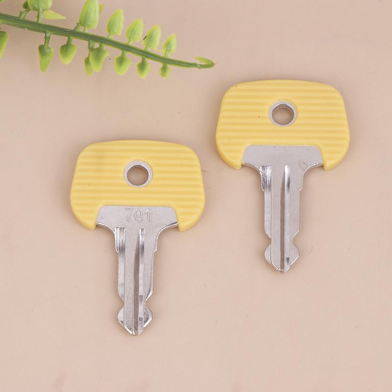 2Pcs 701 Forklift Ignition Key For Trucks 28520480 Yellow Ignition Key Power Start Key Manual Electric Forklift Accessories