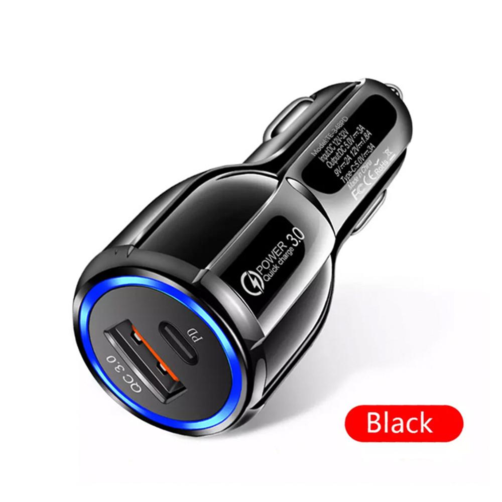 Pd USB 3.0 autonabíjačka Super rýchle nabíjanie adaptér do auta pre Iphone 13 14pro Xiaomi Samsung Quick Charge 3.0 USB C nabíjačka
