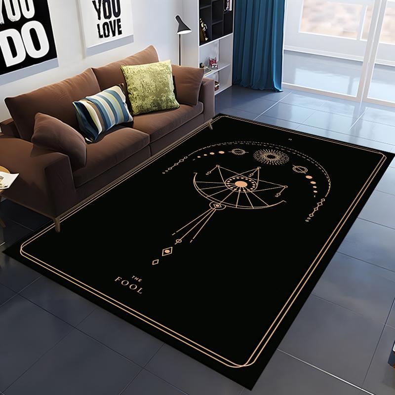 15 Size Tarot Printed Carpet for Living Room Home Decor Large Area Rug Bedroom Floor Rug Non-slip Easy Washable Mat  Floor Mats