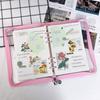Korean-Style A5 Transparent Loose-Leaf Colored Zipper Planner Cover & 6-Ring Binder Notebook