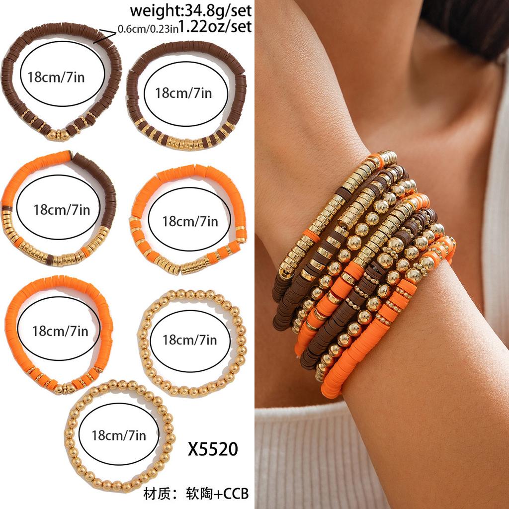 Thanksgiving Creative Turkey Pendant Colored Bracelet, Personalized Letter Pumpkin Bracelet, Charm Set