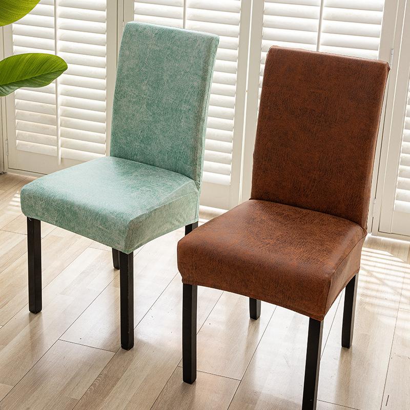 Housse de Chaise en Tissu Technique Imperméable Housse de Chaise de Salle à Manger pour la Maison Coussin de Dossier Housse de Chaise d'Hôtel Monobloc