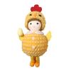 Creative Cartoon Chiken Easter Dolls Hanging Ornaments with Eggs Scene Model Drop Ornament Yellow Hanging