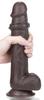 Sliding Skin Dildo 18 X 4.5cm Brown - LoveToy SlidingSkin - Realistic Dildos