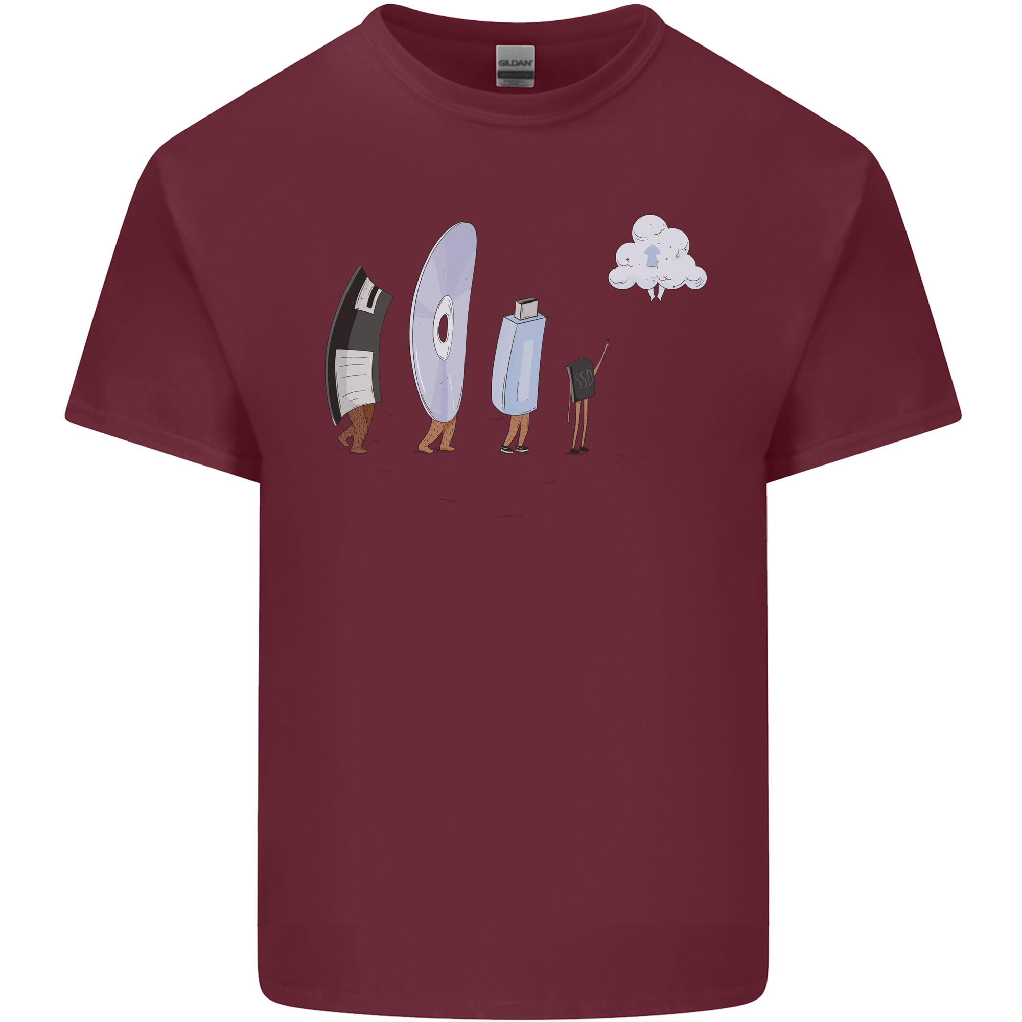 Funny Storage Evolution IT Retro PC Device Unisexs Light Cotton TShirt S