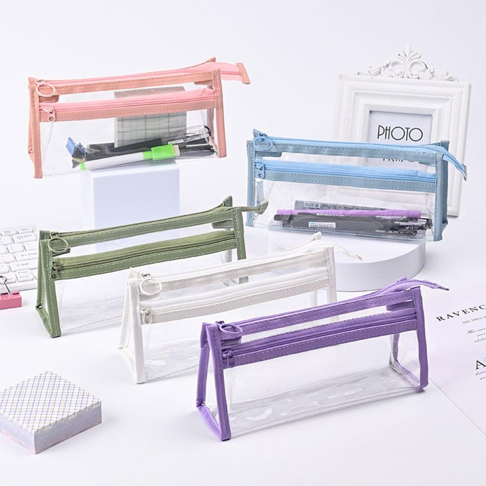 Wasserdichtes Mäppchen PVC Schreibwarentasche Einfache Aufbewahrungstasche für Schreibwaren Geschenk