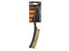 PROFESSIONAL Wire Rust Brush, Brass Wire / 3 Rows, with Plastic Handle, Teger