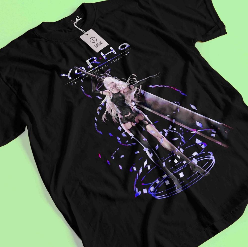 Nier Automata T-Shirt YoRHa 2A Shirt 2B 9S Emil Tshirt Anime Kaine Devola Waifu