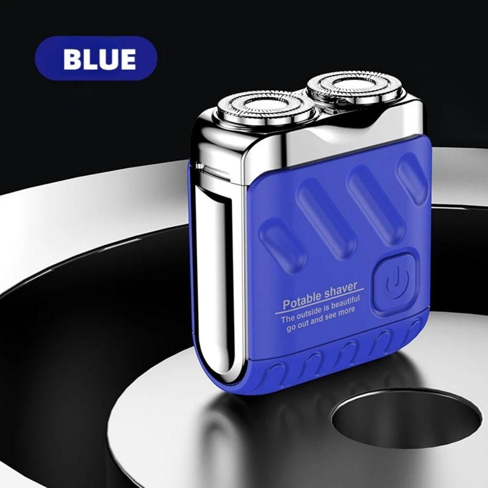 Magnetic Men's Electric Shaver Double Head Face Hair Remover Tool Pocket Size Beard Trimmer  Home