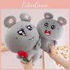 Plush Mouse Backpack Toy Rose Animal Stuffed Doll Soothing Pillow Animal Gifts