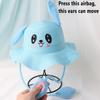 Cute Children's Sun Hat Summer Sunscreen Cap Cotton Yarn Hat Ear Moving Hats Cartoon Fisherman Hat for Kids