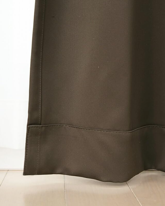 Blackout Class 1 Flame Full 5410 Brown Width 100 X Length 90 Set of 100 X Thick Curtains, Blackout, Retardant, Plain, Dull, Insulated, "Joy", BR, Cm,