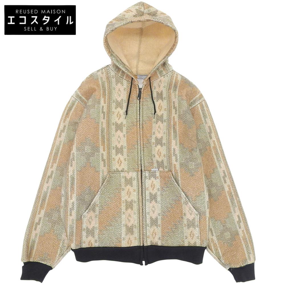 

Худи Carhartt с принтом в стиле коренных американцев для мужчин, зеленое, 1990-е Куртка 40 Зеленый системаИспользованный