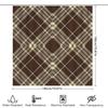 Orange Blue Plaid Shower Curtainmodern Bath Decor With Waterproof Fabric For Home Bathroom Decoration Size Customizable