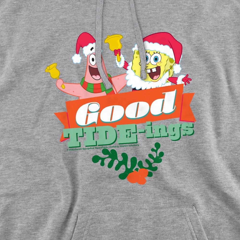 SpongeBob SquarePants Mens Good Tide-ings Patrick Star Santa Claus Christmas Hoodie