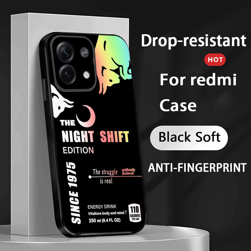 Custodia per Telefono Star Bull Energy Drink turno di notte Per Redmi Note 14 13 12 11 Pro Plus S 5G 14C A3 Copertura Nera Morbida