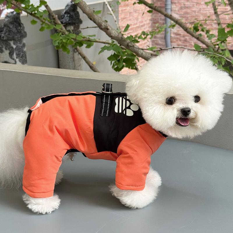 Cappotto in Cotone a Quattro Zampe per Animali Domestici Può Portare il Cane Vestiti per Cani Teddy Bichon Pomerania Yorkshire Terrier Cane Piccolo Abbigliamento Autunno e Inverno