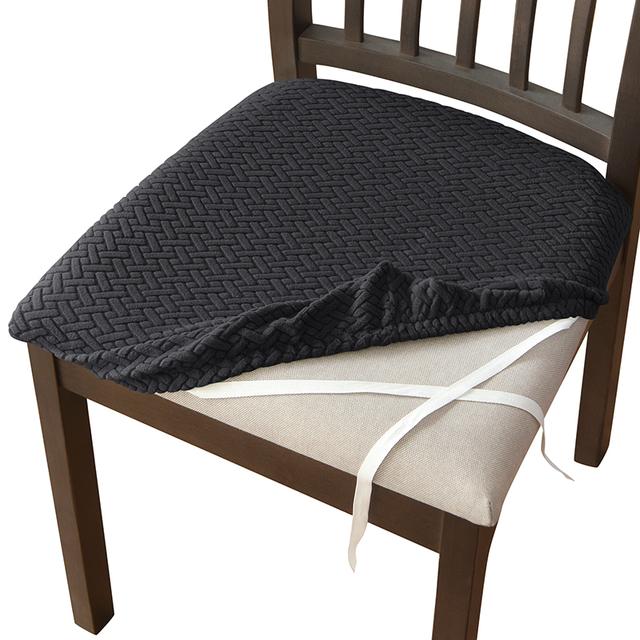 T -Shaped Jacquard Dining Chair Cushion Cover Elasticized Anti -Dirty Seat Cover For Dining Room Home Wedding Event Office Chair Cushion Slipcovers