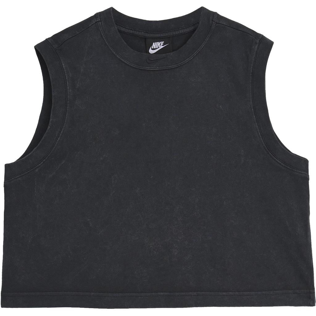 Nike Solid Color Sleeveless Short Casual Vest Women Tops Black CZ9853-010