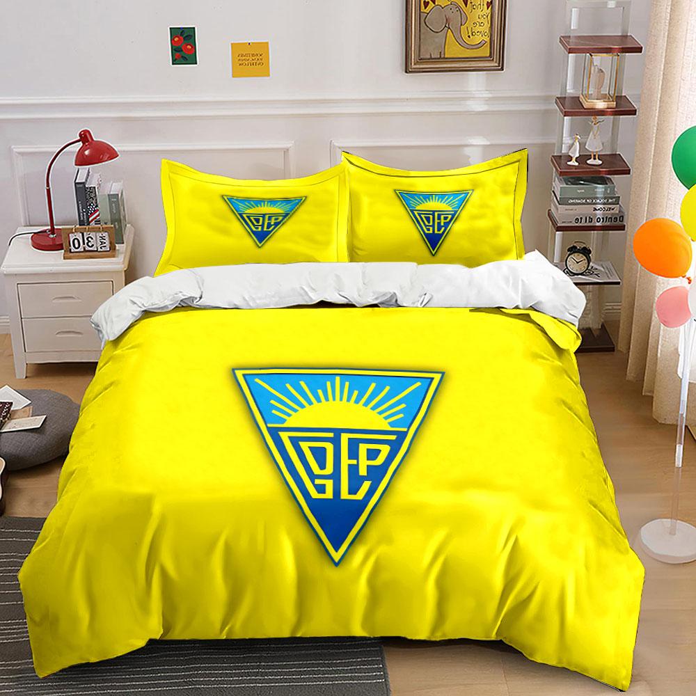 

Yellow bedding, triangular blue logo. Bedding sets Duvet cover sets Duvet covers Pillowcases(1 * Duvet Cover 2 * Pillowcases without duvet insert) 135x200cm