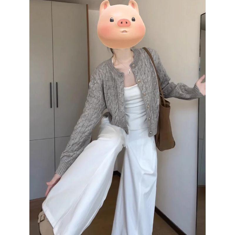 

Серый топ-накидка, нишевый топ, вязаный кардиган Grey L Suggested 52.50 kg-57.50 kg]]