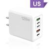 Charger 120W Mobile Phone Fast Charging Type-C US Plug PD/USB Multi-Port Safe Efficient Charging High Power Charger