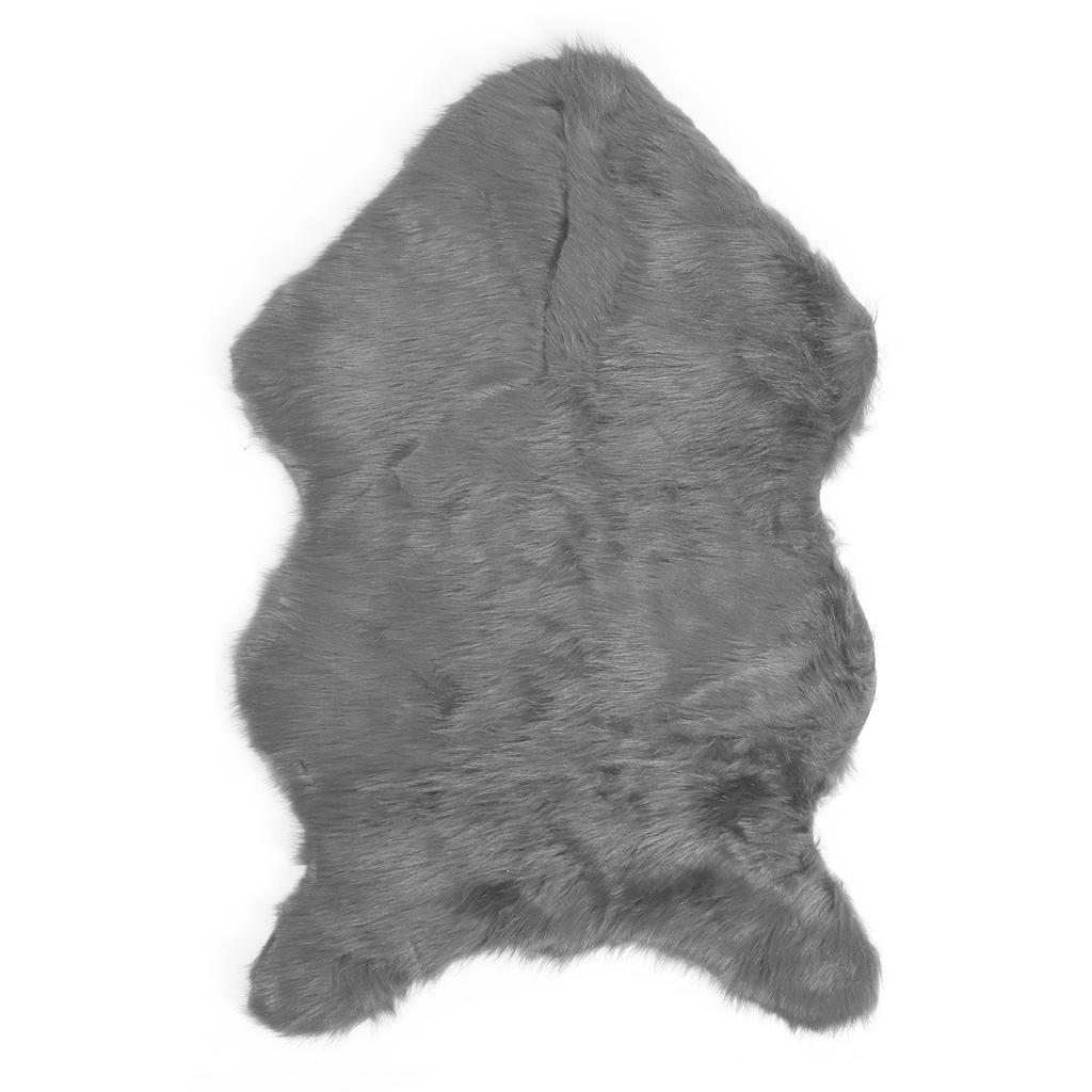 Faux Sheepskin Fur Rug Soft Carpet Area Rug For Bedroom Sofa Floor Living Room DecorGray