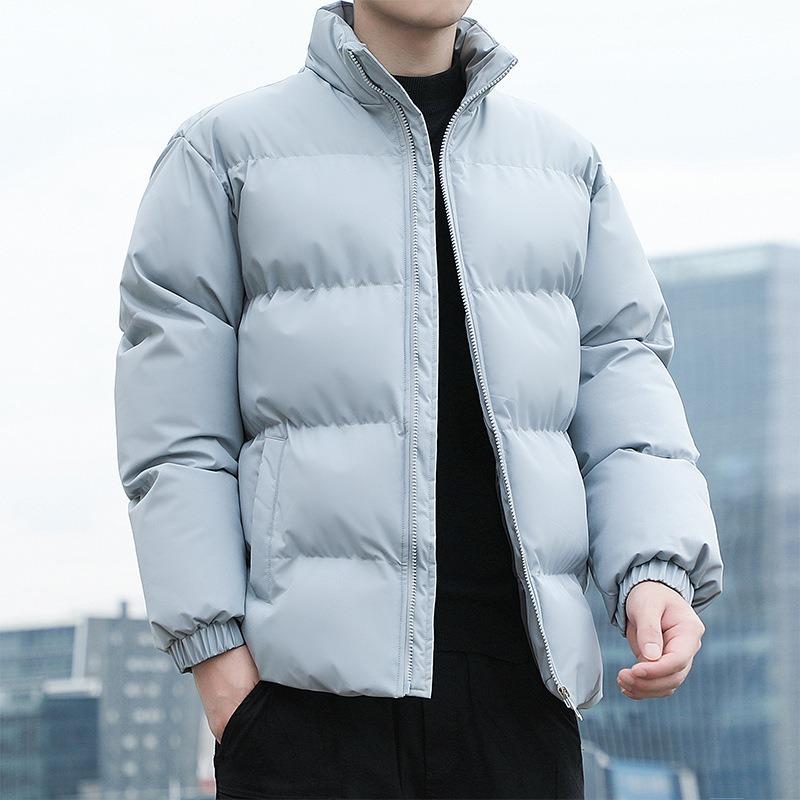 Padded-on Men's Autumn and Winter New Products, Street Tide Brand Solid Color Bread Clothes, Simple Thickened Padded Jacket, Warm Jacket