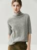 Women's Autumn/Winter Semi-High Neck Cashmere Silk Sweater