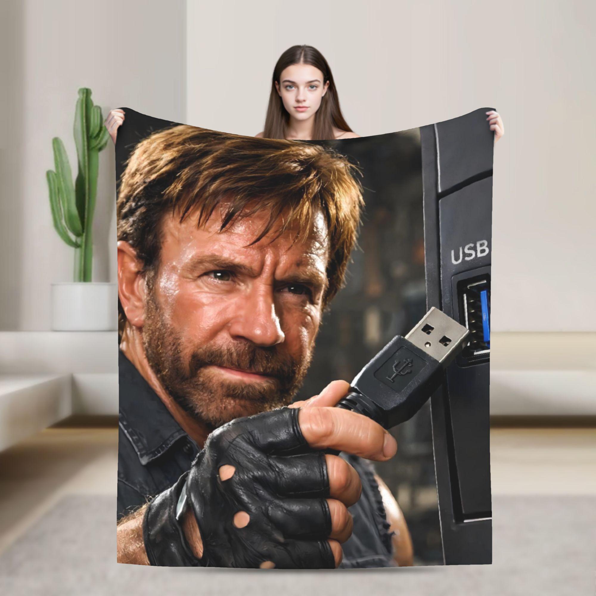 Chuck Norris Blanket Quality Warm Soft  Throw Blanket Winter Camping Outdoor Funny Bedspread 75X95CM