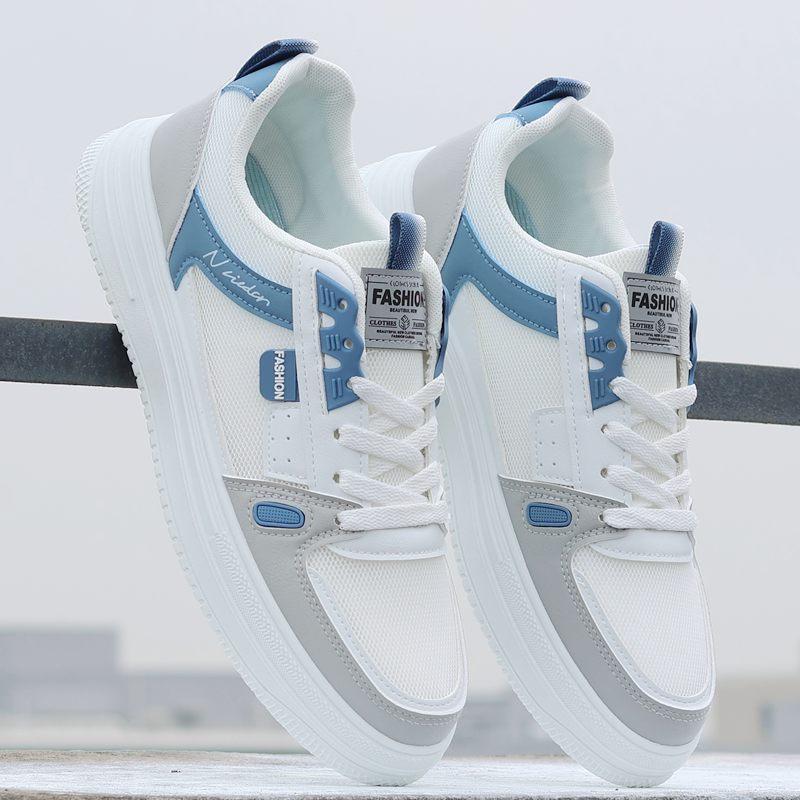 Men's Shoes Summer Breathable Thin Mesh Sports Leisure Youth Single Mesh Hollow Mesh Shoes Small White Board Shoes Trendy Shoes