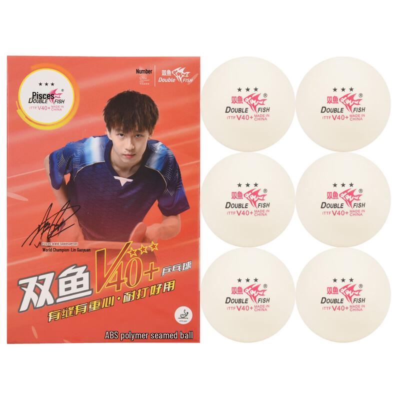 DOUBLE FISH V40+ 3-Star Table Tennis Balls