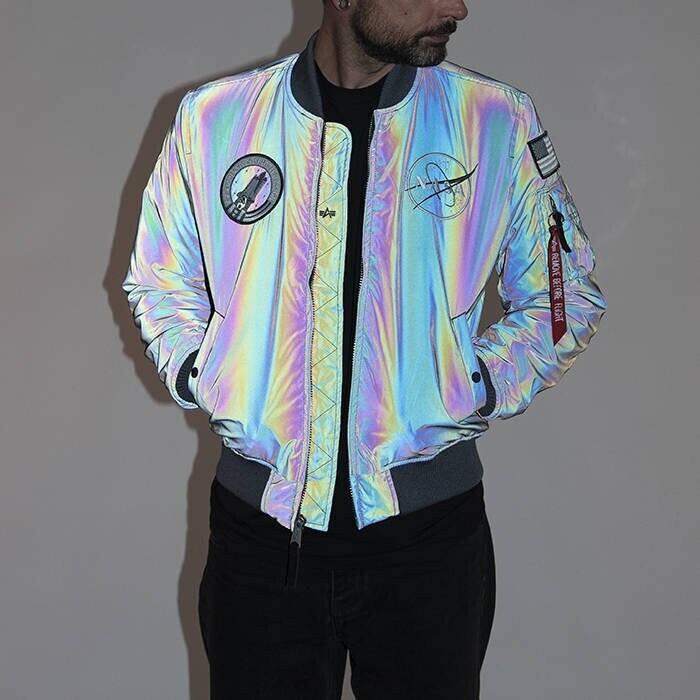 Alpha Industries MA-1 Nasa Reflective зимняя куртка (128112) антрацит