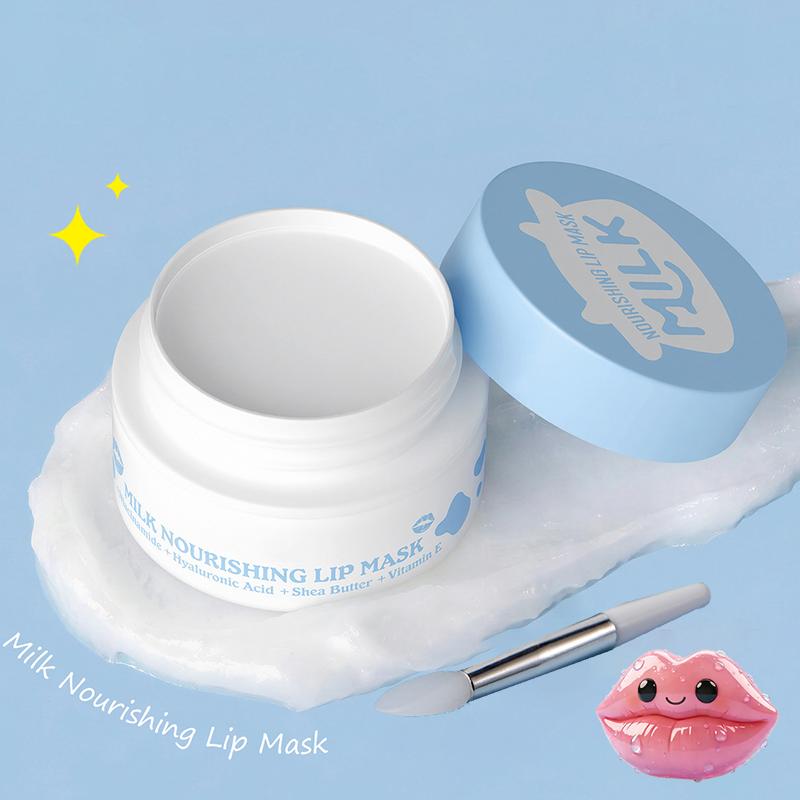 Milk Lip Sleeping Mask 8g – Overnight Nourishing Care with Hyaluronic Acid & Shea Butter, Plump, Hydrate & Smooth Dry Lips