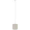 Linen Pendant Light, Bedside Ceiling Lamps with E27 Bulb, Modern Hanging Lights for Living Room, Bedroom, Kitchen, Hallway, White