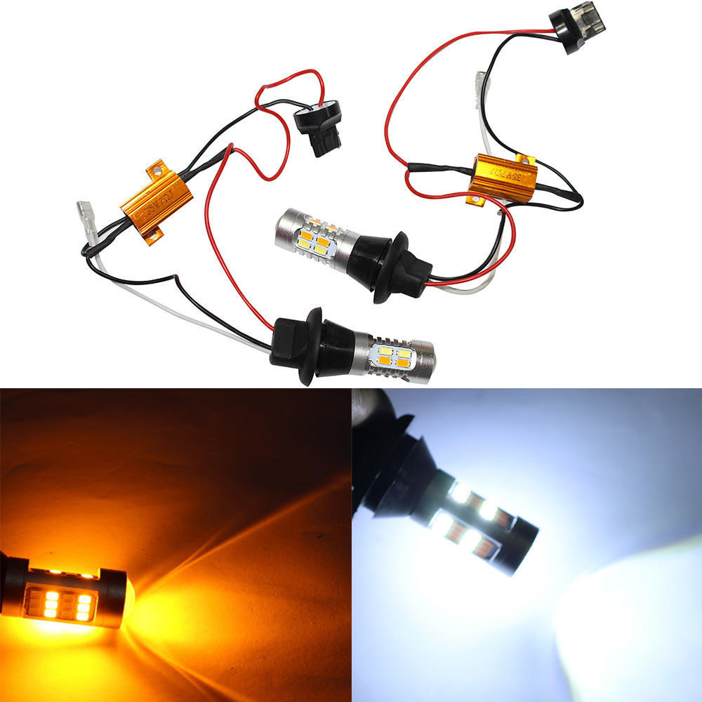 

2X T20 7440 10W 42SMD Указатели поворота Дневные ходовые огни Светодиодный свет Белый/Желтый