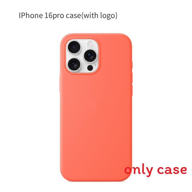 Iphone16 Pro For Solid Color Magnetic Silicone Phone Protective Case With Logo
