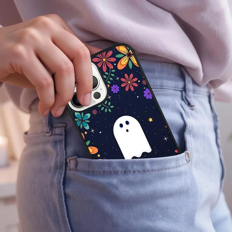 HALLOWEEN Ghost TPU Phone Case For iPhone 17 Air 15 16e 14 13 Pro Max Coque 12 11 Pro Max PLUS Cover