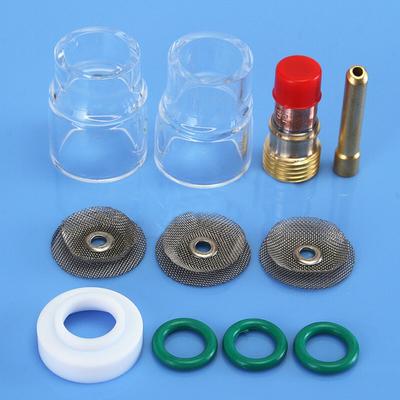 WIG-Schweißbrenner, 3/32 Gaslinse #12 Becher 2,4mm Spannzange Kit Für WP-17,18,26
