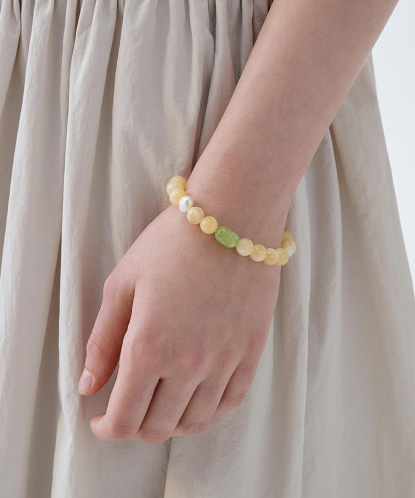 Findelise 925 Lemon Sherbet Colored Gemstone Bracelet