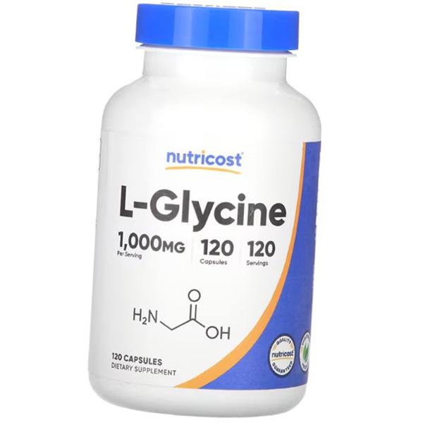 

Глицин в капсулах, L-Glycine 1000, Nutricost 120капс (27647009) 120caps