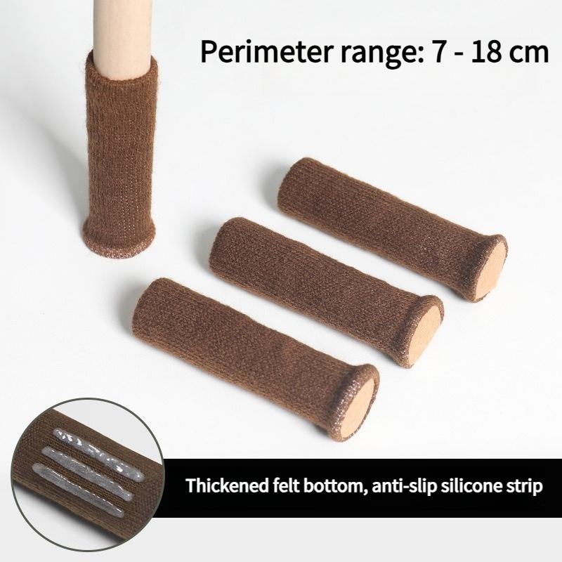 4PCS Thickened Felt Chair Foot Cover Wear Resistant Table Legs Floor Table Feet Chair Legs Protective Cover Stool Foot Cover Table Chair Foot Mat