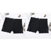 Sexy Lace Edge Ladies Ice Silk Solid Color Smooth Boxer Pants Seamless Elastic Large Size Women's Anti-skid Safety Pants