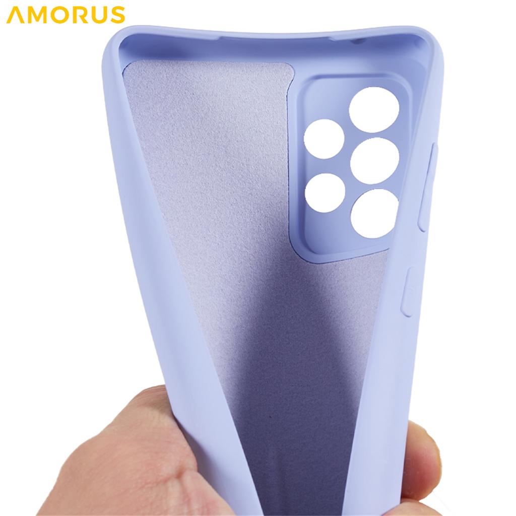For Samsung Galaxy A32 4G (EU Version) Case Precise Cutouts TPU Fiber Lining Shockproof Phone Cover