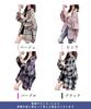 BLANK BLANC Checked Puff Sleeve Fall Loose Size Perfect for Everyday School Maternity and This Flannel Shirt In Black Features a Relaxed Fit and a